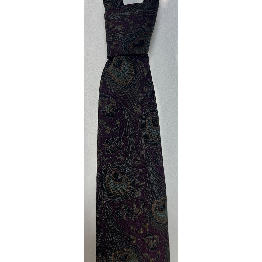 Park Lane Tie 100% Silk  Peacock Feathers